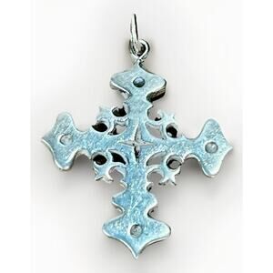 Retired James Avery Sterling Silver Cross Pendant 1970's ~Poss North Star Center